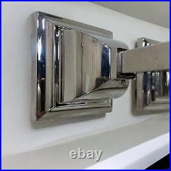 03' REJUVENATION Modern Chrome Milk Glass Mission Wall Sconces Lamps Lights