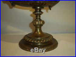1875 Tiffany P&A Harvard Student Oil Lamp with Art Glass shade