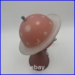 1939 Worlds Fair Saturn Lamp Art Deco Pink Glass