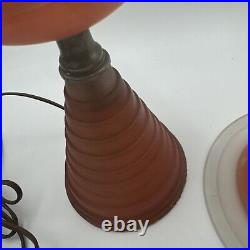 1939 Worlds Fair Saturn Lamp Art Deco Pink Glass