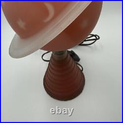 1939 Worlds Fair Saturn Lamp Art Deco Pink Glass