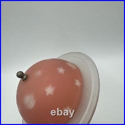 1939 Worlds Fair Saturn Lamp Art Deco Pink Glass