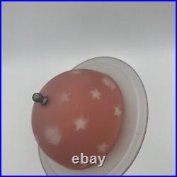 1939 Worlds Fair Saturn Lamp Art Deco Pink Glass