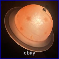 1939 Worlds Fair Saturn Lamp Art Deco Pink Glass