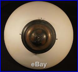 1940's Art Deco Glass Lamp Light Shade Rothwell Ufo Flying Saucer Inspired
