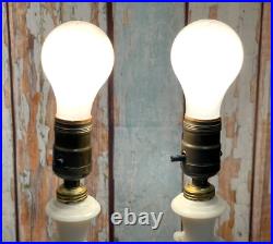 1940s ALADDIN Alacite Electric Boudoir Lamp Pair Marked MINT Model G-260