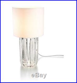 $2400 BACCARAT CRYSTAL VASE Heritage Orgue TABLE LAMP French Art Glass + SHADE