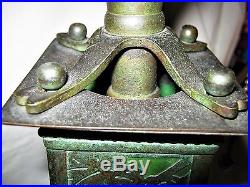 #2 Antique Mission Arts Crafts Riviere Studios Bronze Art Glass Lamp Tiffany Era