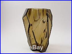 #2 Ruba Rombic Vase 6 1/2 Consolidated Lamp & Glass Company Smoky Topaz