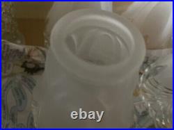 4 Vintage Art Deco Frosty/clear Glass Lamp Shade
