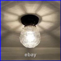 546b Vintage Antique ArT DEco Ceiling Light Lamp Fixture Porch Hall 1 of 3