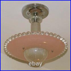 547 Vintage antique arT Deco Ceiling Light Glass Shade Lamp Fixture Chandelier