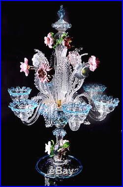 60s MURANO Table Lamp ITALIAN ART GLASS Chandelier Mid Century Modern Venetian
