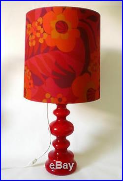 70s Tisch Lampe Pop Art Glas 84 cm big flower power bubble glass lamp annees 70