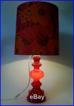 70s Tisch Lampe Pop Art Glas 84 cm big flower power bubble glass lamp annees 70