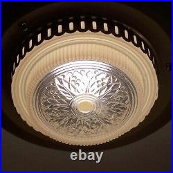 942 Vintage Antique Ceiling Art Deco Light Lamp Fixture Streamline Chanderler