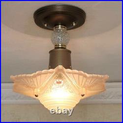 957b Vintage Antique 40's CEILING LIGHT Art Deco fixture lamp chandelier fixture