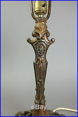 Antique Miller Arts And Crafts Slag Glass Lamp