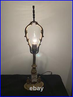 Akro Agate/Houze Glass Uranium Lamp Art Deco