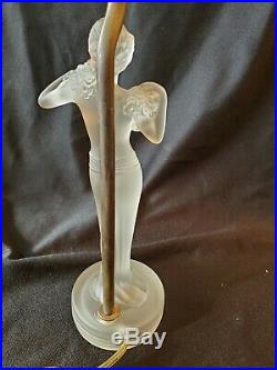 Aladdin Art Deco Glass 1930s Lady Lamp in Crystal G-16