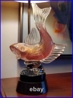 Alfredo Barbini Murano Bullicante Art Glass Fish Lamp 1950s