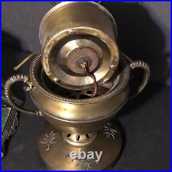 Antique 1908 Bradely & Hubbard Slag Glass Lamp Signed B&H Arts & Crafts
