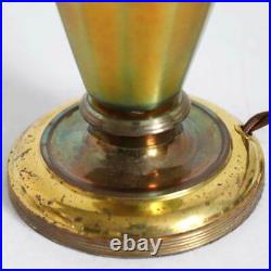 Antique American Steuben Aurene Gold Glass One-Light Table Lamp c. 1920