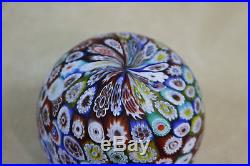Antique Art Deco Hand Blown Millefiori Murano Sphere Globe Glass Lamp Shade