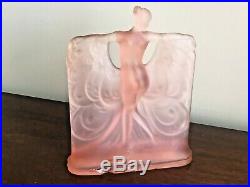 Antique Art Deco Mckee Pink Glass Danse De Lumiere Nude Lamp 1930's Top Only