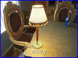 Antique, Art Deco, Vaseline Glass, Jadeite, Table Lamp