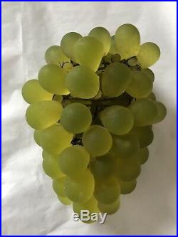 Antique Art Nouveau Czech Glass Grape Cluster Fruit Figural Lamp Shade Uranium