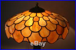 Antique Art Nouveau Pairpoint Stained Glass Lamp