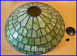 Antique Arts & Crafts Mission Handel Duffner & Kimberly Leaded Glass Table Lamp