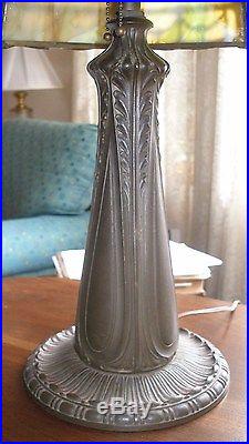 Antique Arts & Crafts Slag Glass Lamp No Reserve Empire Wilkinson Handel Era