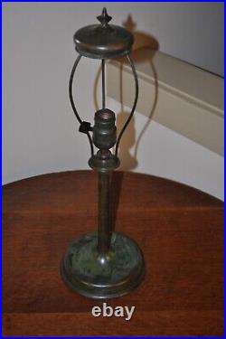 Antique Arts & Crafts Unique Leaded Lamp Periwinkle Slag Glass Lamp