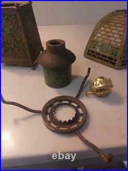 Antique Arts and Crafts Bradley And Hubbard Oil Lamp