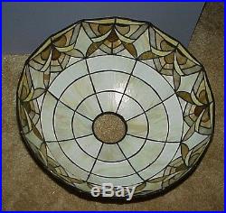 Antique Bradley & Hubbard Arts & Crafts Leaded Slag Stained Art Glass Lamp NR