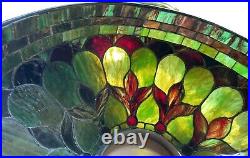 Antique Bradley & Hubbard Arts & Crafts Stained Glass Table Lamp