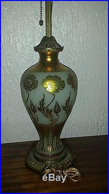 Antique Carder Steuben Vase Lamp 6094 Ophelia Gold Aurene Alabaster Acid Cut