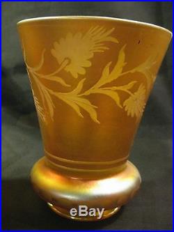 Antique Carnival Art Glass Sconce Lamp Shades, Iridescent, Cut Flower Pattern