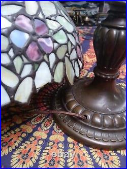 Antique Handel Leaded Glass Lamp Art Nouveau Tiffany Studios Era