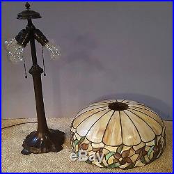 Antique J A Whaley Arts & Crafts Leaded Slag Stained Art Glass Handel Era Lamp