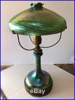 Antique Loetz Phanomen Art Glass Lamp