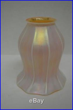 Antique Quezal Art Glass Lamp Shades
