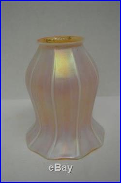 Antique Quezal Art Glass Lamp Shades