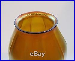 Antique Quezal Iridescent Gold Art Glass Single 6-7/8 Lamp Shade