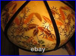 Antique Reverse Painted Glass Lamp Shade ONLY