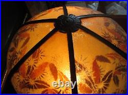 Antique Reverse Painted Glass Lamp Shade ONLY