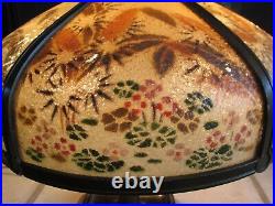 Antique Reverse Painted Glass Lamp Shade ONLY