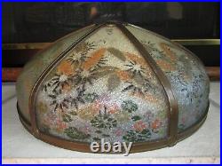 Antique Reverse Painted Glass Lamp Shade ONLY